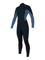 O'Neill Womens Hyperfreak 4/3+ Chest Zip Wetsuit - Carbon/Lilly