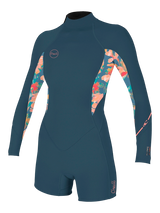 O'Neill Womens Bahia 2/1 Back Zip Spring Suit - Copenblu/Painted Tropics/Copenblu