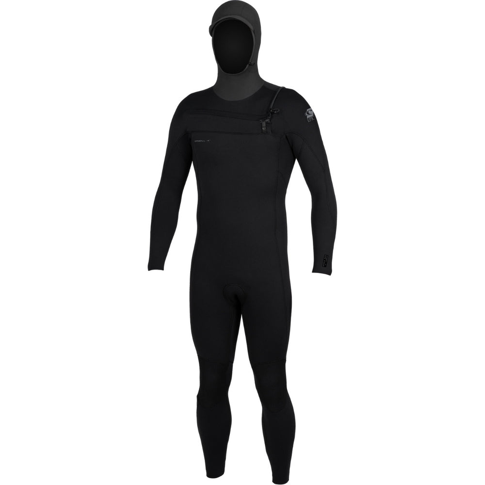 O'Neill Mens Epic 6/4 Hooded Chest Zip Wetsuit - Black