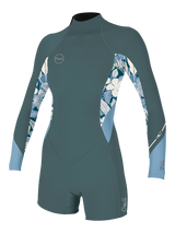 O'Neill Womens Bahia 2/1 Back Zip Spring Suit - Shade/Palmento Tropics/Fade Denim