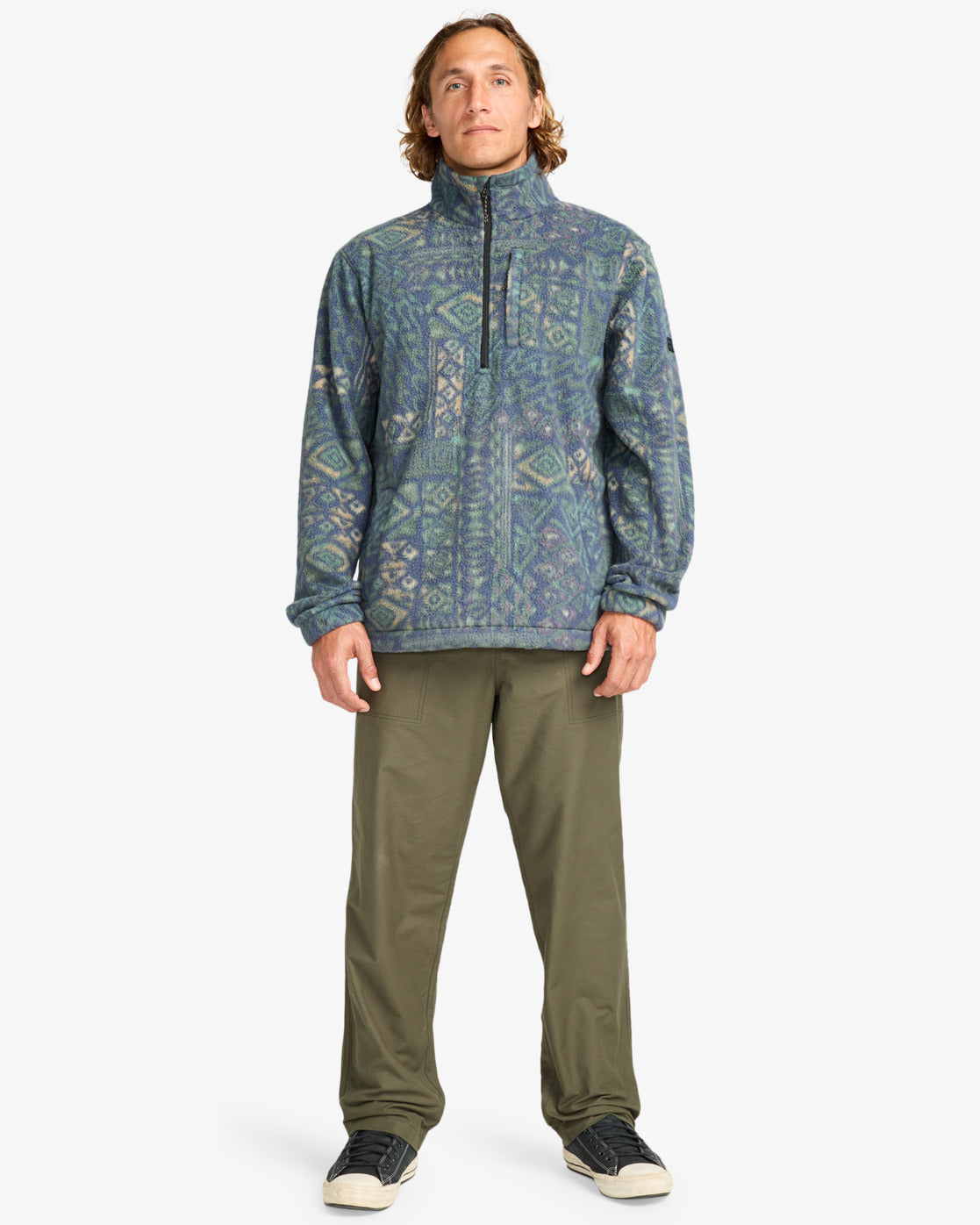 Billabong Boundary Half Zip Mock Neck Fleece