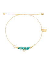 Pura Vida Dainty Turquoise Gold Charm Bracelet