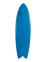 Circle One Heritage Keel Twin Fish Surfboard - Sky Blue