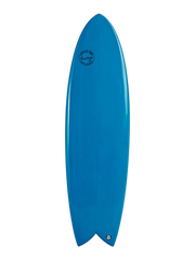 Circle One Heritage Keel Twin Fish Surfboard - Sky Blue