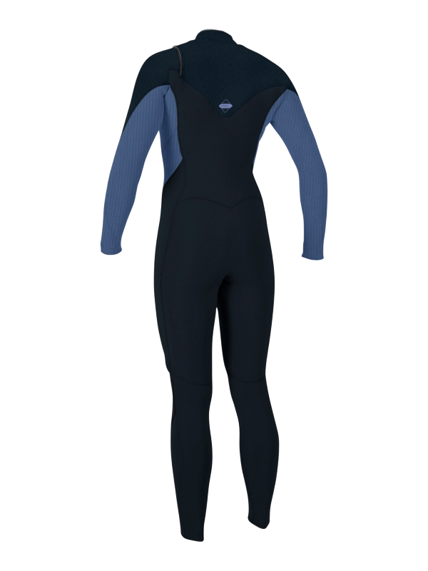 O'Neill Womens Hyperfreak 4/3+ Chest Zip Wetsuit - Carbon/Lilly