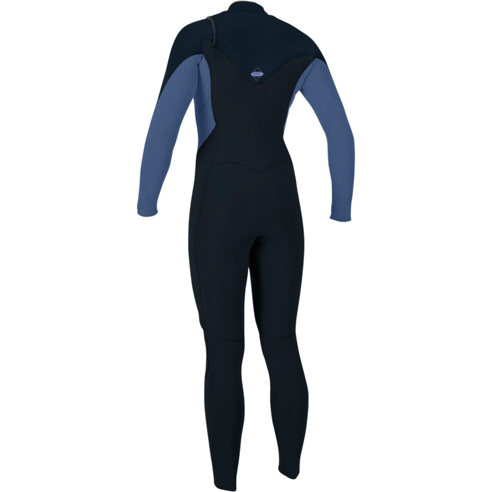 O'Neill Womens Hyperfreak 4/3+ Chest Zip Wetsuit - Carbon/Lilly