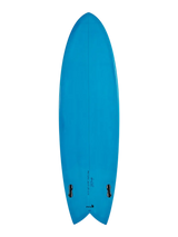 Circle One Heritage Keel Twin Fish Surfboard - Sky Blue