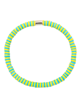 Pura Vida Sunbleached Aqua Seascape Vinyl Disc Stretch Bracelet