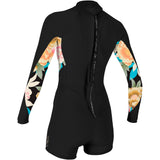 O'Neill Womens Bahia 2/1 Back Zip Spring Suit - Black/Mikah Floral/Black