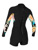 O'Neill Womens Bahia 2/1 Back Zip Spring Suit - Black/Mikah Floral/Black