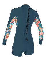 O'Neill Womens Bahia 2/1 Back Zip Spring Suit - Copenblu/Painted Tropics/Copenblu