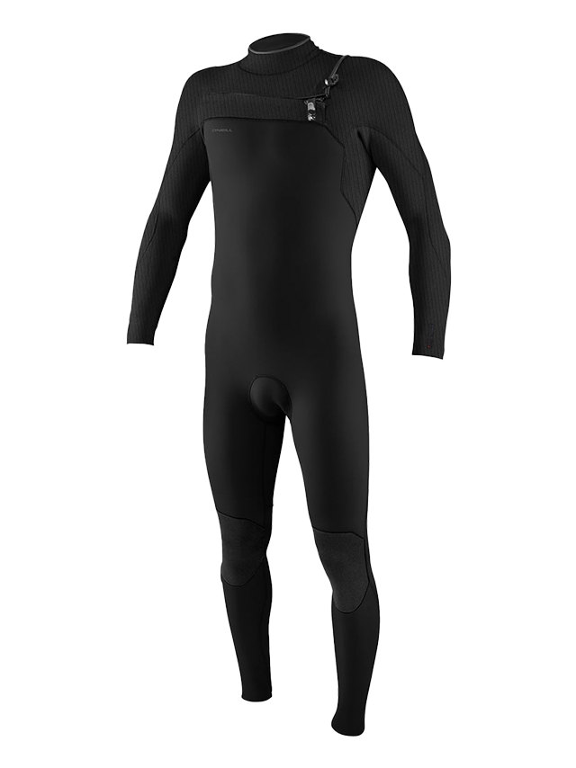 O'Neill Mens Hyperfreak 5/4 Chest Zip Wetsuit - Black
