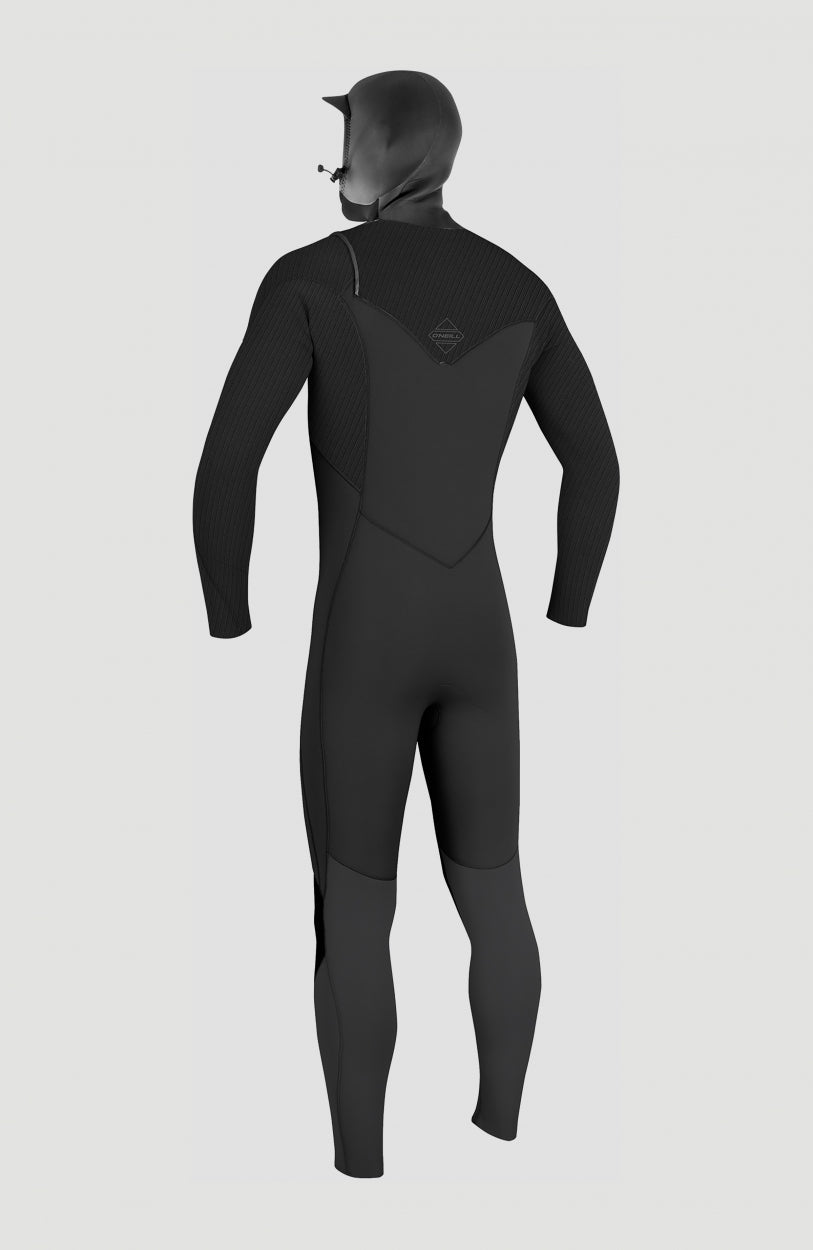 O'Neill Mens Hyperfreak 5/4+ Hooded Wetsuit - Black