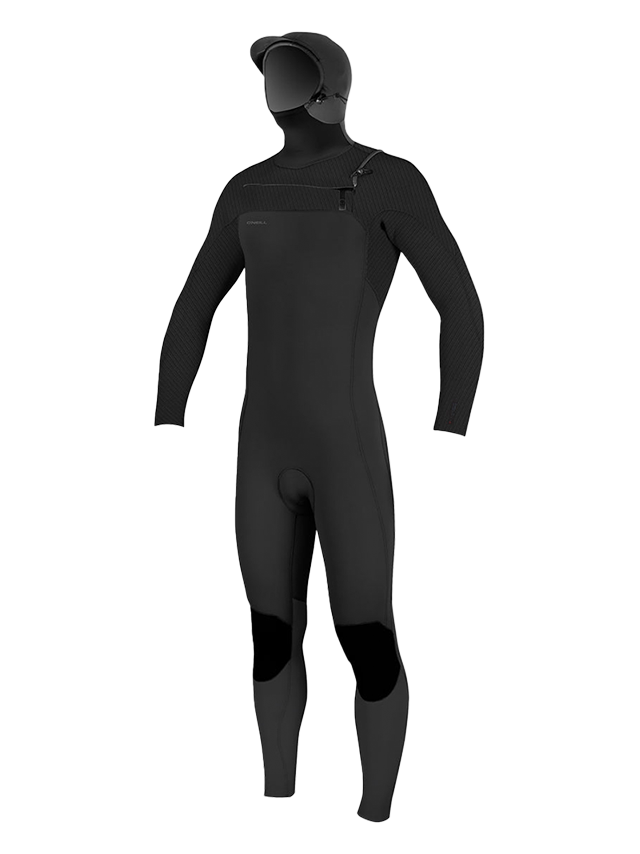 O'Neill Mens Hyperfreak 5/4+ Hooded Wetsuit - Black