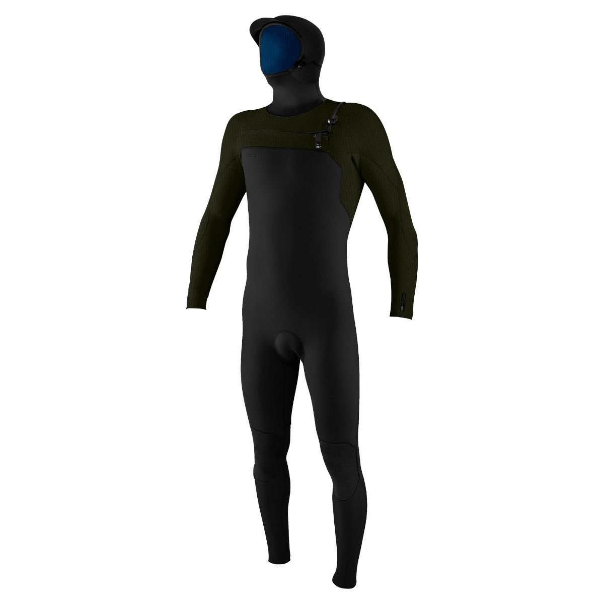 O'Neill Mens Hyperfreak 5/4+ Hooded Wetsuit - Black/Ranger