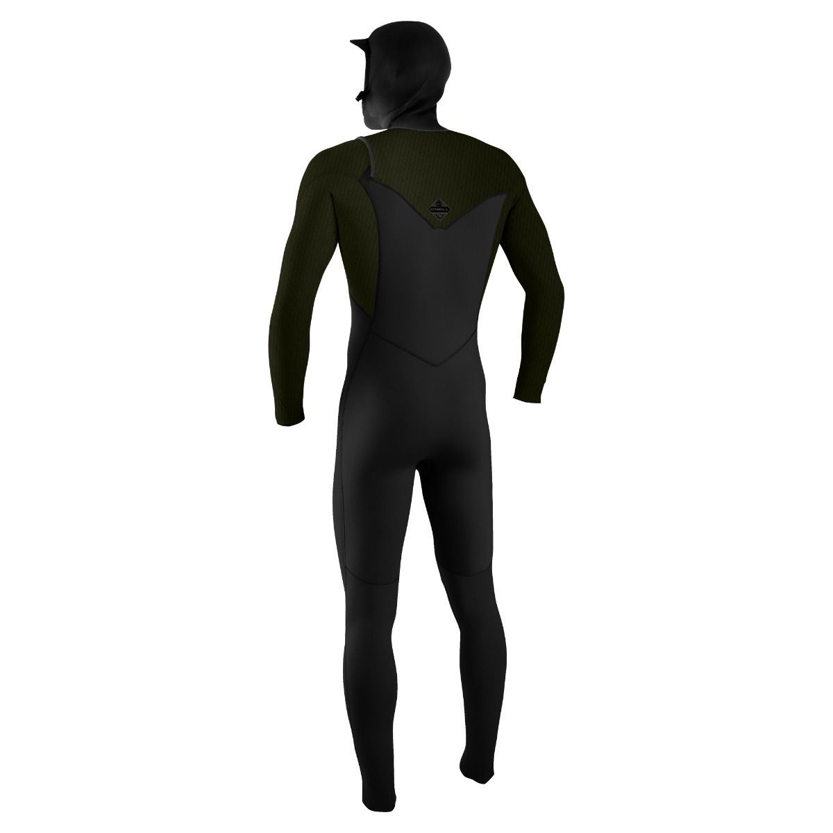 O'Neill Mens Hyperfreak 5/4+ Hooded Wetsuit - Black/Ranger