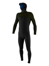 O'Neill Mens Hyperfreak 5/4+ Hooded Wetsuit - Black/Ranger