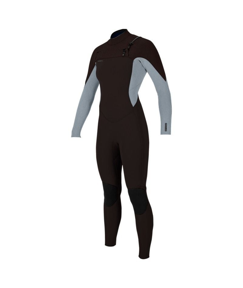 O'Neill Womens Hyperfreak 4/3+ Chest Zip Wetsuit - Arabica/Tradewinds