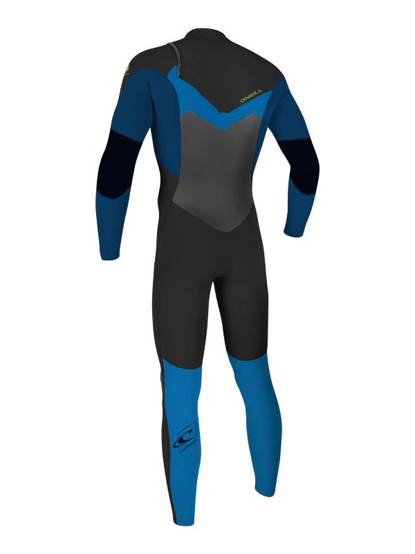 O'Neill Junior Epic 5/4 Chest Zip Wetsuit - Black/Deep Sea/ Bali Blue