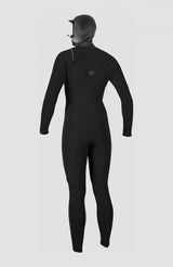 O'Neill Womens Hyperfreak 5/4+ Hooded Chest Zip Wetsuit - Black