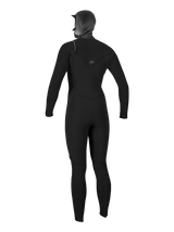 O'Neill Womens Hyperfreak 5/4+ Hooded Chest Zip Wetsuit - Black