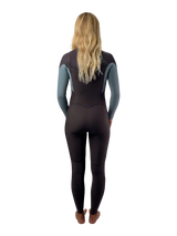 O'Neill Womens Hyperfreak 4/3+ Chest Zip Wetsuit - Arabica/Tradewinds