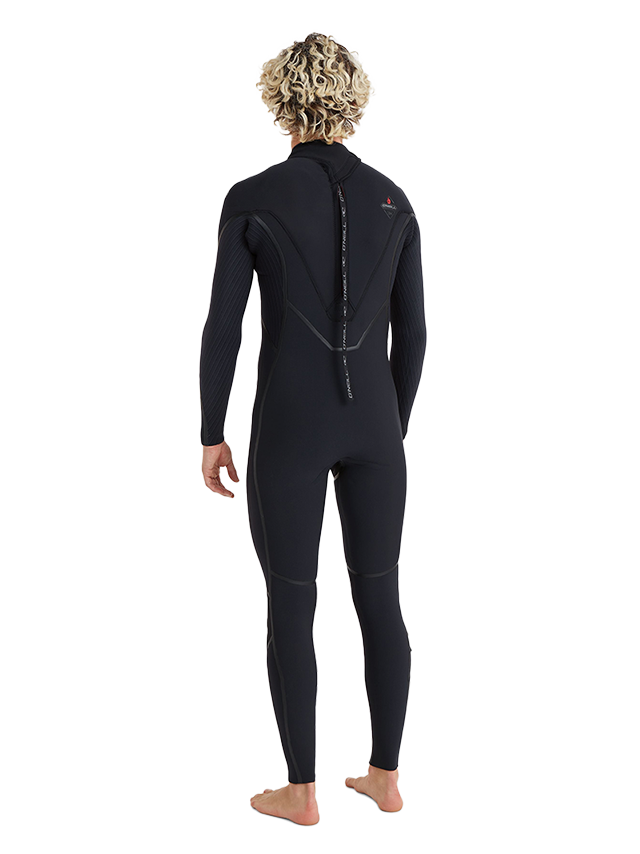 O'Neill Mens Hyperfreak Fire 5/4+ Back Zip Wetsuit - Black