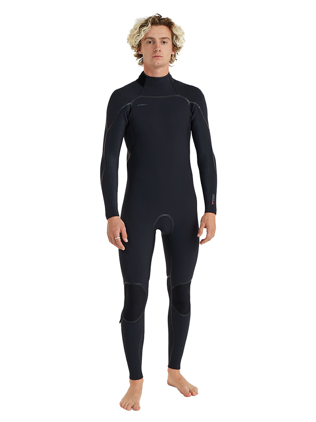 O'Neill Mens Hyperfreak Fire 5/4+ Back Zip Wetsuit - Black