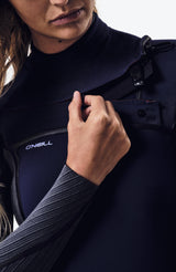 O'Neill Womens Hyperfreak 4/3+ Chest Zip Wetsuit - Shade/Navy