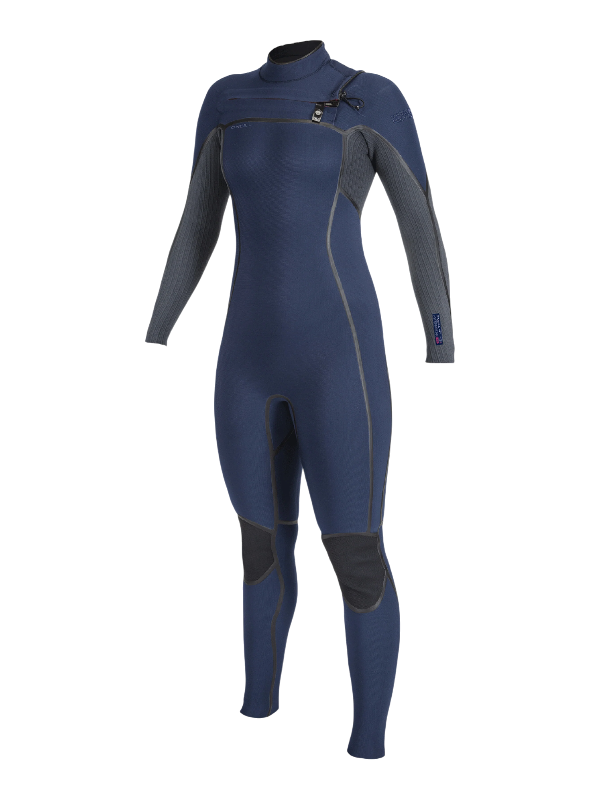 O'Neill Womens Hyperfreak 4/3+ Chest Zip Wetsuit - Shade/Navy