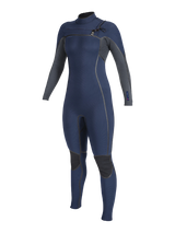 O'Neill Womens Hyperfreak 4/3+ Chest Zip Wetsuit - Shade/Navy