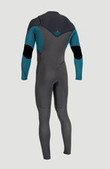 O'Neill Youth Hyperfreak 5/4+ Chest Zip Wetsuit - MIdnight/Black/Tidepool