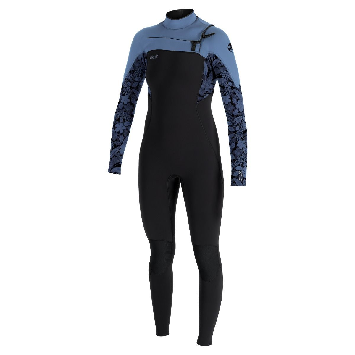 O'Neill Womens Epic 5/4 Chest Zip Winter Wetsuit - Stormy Palm/Faded Denim