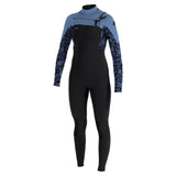 O'Neill Womens Epic 5/4 Chest Zip Winter Wetsuit - Stormy Palm/Faded Denim