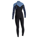 O'Neill Womens Epic 5/4 Chest Zip Winter Wetsuit - Stormy Palm/Faded Denim
