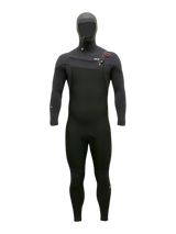 Alder Mens EVO Fire MX Hooded 6/4 Chest Zip Wetsuit - Black