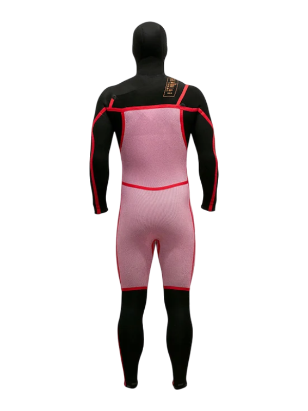 Alder Mens EVO Fire MX Hooded 6/4 Chest Zip Wetsuit - Black