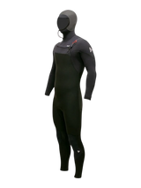 Alder Mens EVO Fire MX Hooded 6/4 Chest Zip Wetsuit - Black