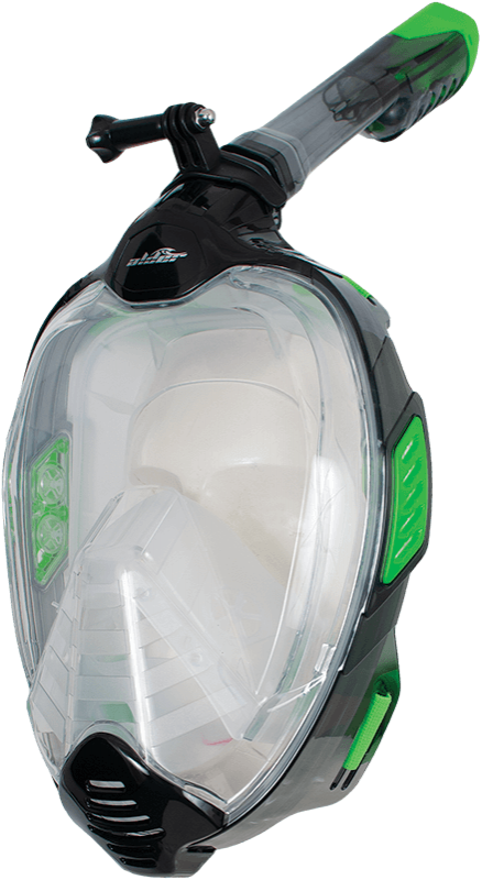 Alder Avance Full Face Mask & Snorkel - Green-Swim & Snorkel Accessories-troggs.com
