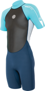 Alder Impact 3/2 Shortie Girls - Cyan Blue-Wetsuits-troggs.com