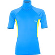 Alder Junior Cruz Short Sleeve Rash Vest - Blue-Rash Vests & Thermal Vests-troggs.com
