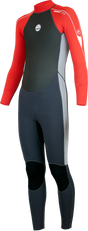Alder Junior Impact 3/2 Wetsuit - Red-Kids Wetsuits-troggs.com