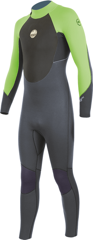 Alder Junior Stealth 4/3 Wetsuit - Lime-Kids Wetsuits-troggs.com