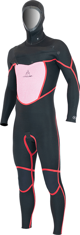 Alder Junior Torch Hooded 5/4 Wetsuit - Blue-Kids Wetsuits-troggs.com