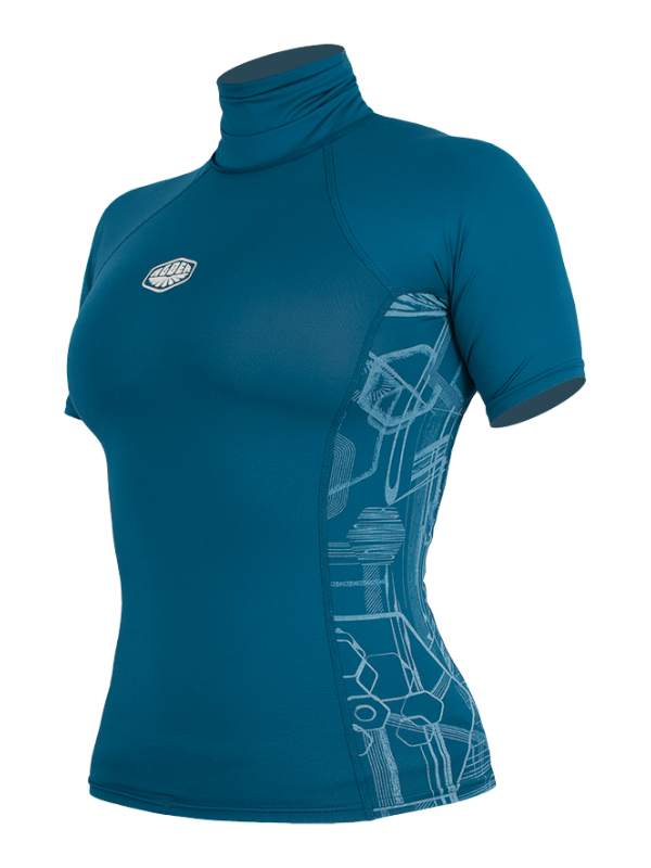 Alder Ladies Cruz Short Slevee Rash Vest - Marina