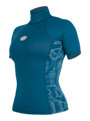 Alder Ladies Cruz Short Slevee Rash Vest - Marina
