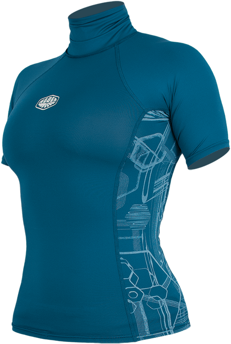 Alder Ladies Cruz Short Slevee Rash Vest - Marina-Rash Vests & Thermal Vests-troggs.com