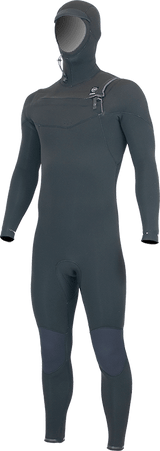 Alder Mens EVO Fire 6/4 Hooded Wetsuit - Black-Mens Wetsuits-troggs.com