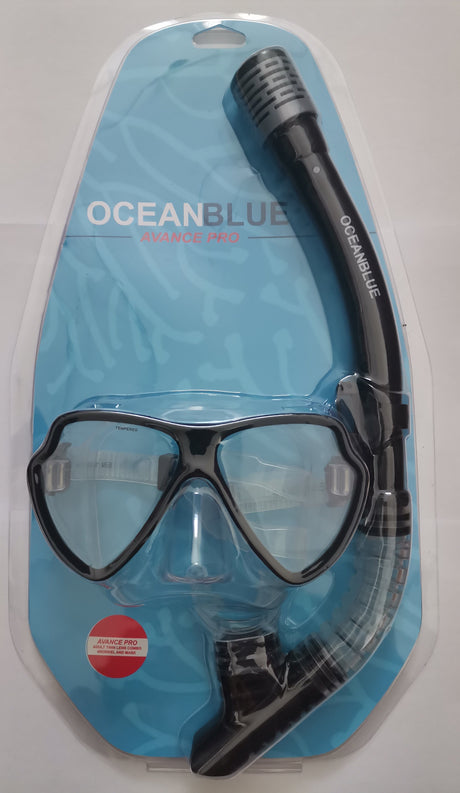 Alder Ocean Blue Avance Pro Twin Lens Mask & Snorkel-Swim & Snorkel Accessories-troggs.com