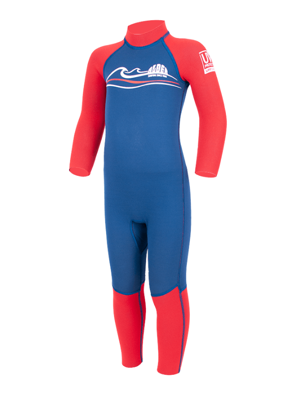 Alder Toddler 2/2 Full Wetsuit - Blue/Red